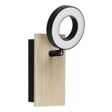 Eglo LED Wand-/Deckenleuchte Rielves 4,2W warmweiss 3000K Braun Schwarz Holz Stahl 15x7cm 901202