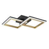 Eglo LED Deckenleuchte Calliera dimmbar 18,4W neutralweiss 4000K Schwarz Messing Stahl 52,5x31cm 901225
