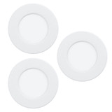 Eglo LED Einbauleuchte Fueva 6-Z Smart 3-flammig dimmbar 3x 2,8W RGB CCT warm-/tageslichtweiss 2700-6500K Zigbee IP44 Weiss Ø9cm 901429