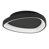 Eglo LED Deckenleuchte Loretello dimmbar 12W CCT warm-/tageslichtweiss 2700-6500K Schwarz Stahl Ø35cm 901584