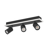 Eglo LED Deckenstrahler Rimbocchi 1 20W warmweiss 3000K Schwarz Satiniert Stahl 46x14cm 901636