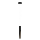 Eglo LED Pendelleuchte Barbotto GU10 4,5W warmweiss 3000K Schwarz Braun Stahl Holz Ø6cm 901732