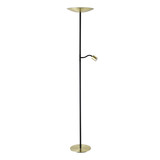 Eglo LED Stehleuchte Conivarino dimmbar 30,5W warmweiss 2700K Messing-gebürstet Schwarz Stahl 170cm 901979