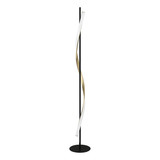 Eglo LED Stehleuchte Conaprato dimmbar 20W CCT warm-/tageslichtweiss 2700-6500K Schwarz Messing-gebürstet Aluminium Stahl 150cm 902138