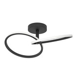 Eglo LED Deckenleuchte Congiunti 12W CCT warm-/neutral-/tageslichtweiss 2700/4000/6500K Schwarz Stahl 46,5x28cm 902144
