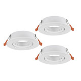 Eglo Einbauspot Barranco 3-flammig GU10 Weiss Ø9cm 902225
