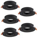 Eglo Einbauspot Barranco 5-flammig GU10 Schwarz Ø9cm 902229
