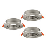 Eglo Einbauspot Barranco 3-flammig GU10 Nickel-matt Ø9cm 902232