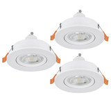 Eglo LED Einbauspot Barranco 3-flammig GU10 3x 4,5W warmweiss 3000K Weiss Ø9cm 902242