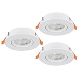 Eglo LED Einbauspot Barranco 3-flammig 3x 4,8W CCT warm-/neutral-/tageslichtweiss 2700/4000/6500K Weiss Ø9cm 902262