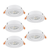Eglo LED Einbauspot Barranco 5-flammig 5x 4,8W CCT warm-/neutral-/tageslichtweiss 2700/4000/6500K Weiss Ø9cm 902263