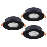 Eglo LED Einbauspot Barranco 3-flammig 3x 4,8W CCT warm-/neutral-/tageslichtweiss 2700/4000/6500K Schwarz Ø9cm 902265