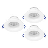Eglo LED Einbauspot Salabate 3-flammig 3x 5W CCT warm-/neutral-/tageslichtweiss 2700/4000/6500K IP65 Weiss Aluminium Ø9cm 902272