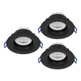 Eglo LED Einbauspot Salabate 3-flammig 3x 5W CCT warm-/neutral-/tageslichtweiss 2700/4000/6500K IP65 Schwarz Aluminium Ø9cm 902274