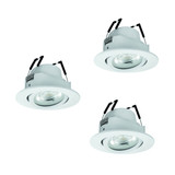 Eglo LED Einbauspot Saliceto-Z Smart 3-flammig dimmbar 3x 4,9W RGB CCT warm-/tageslichtweiss 2700-6500K Zigbee Weiss Aluminium Ø9cm 902286
