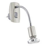 Eglo LED Steckdosenspot Mini 4 GU10 2,8W warmweiss 3000K Nickel-matt Chrom Stahl 18x7cm 902366