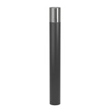 Eglo Außen-Stehleuchte Cropani E27 IP54 Schwarz-matt Schwarz-grau-transparent Glas 80cm 902443