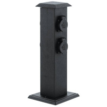 Eglo 93426 PARK 4 Steckdosensäule 110x110mm Schwarz IP44
