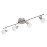 Eglo 94256 Sesto 2 LED Spot 4x3.3W Stahl nickel-matt chrom weiss lackiert