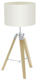 Eglo 94323 Lantada Tischleuchte E27 Holz Stahl natur