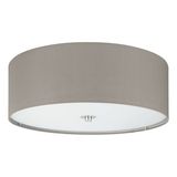 Eglo 94919 PASTERI E27 3-fach Deckenleuchte Ø475mm Taupe