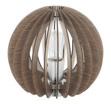 Eglo 94956 Cossano Tischleuchte E27 Holz Braun