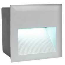 Eglo 95235 ZIMBA-LED LED Außenwand-Einbauleuchte 3,7W 140x140mm Silber Neutralweiss IP65