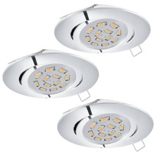 Eglo 95362 Tedo LED Einbauleuchte 3x5W Aluguss Chrom