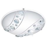 Eglo 95576 Nerini LED Deckenleuchte 16W Ø32cm Glas Kristallen