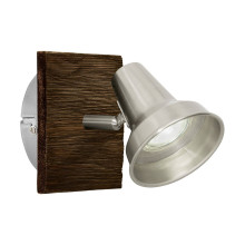 Eglo 95646 Filipina LED Wandleuchte 3,3W Wandstrahler Stahl Holz Braun