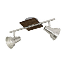 Eglo 95647 Filipina LED Deckenleuchte 2x3,3W Stahl Holz Braun