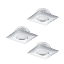 Eglo 95802 Pineda LED Einbauleuchte 3x6W 7,8x7,8cm Chrom