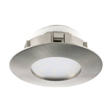 Eglo 95819 Pineda LED Einbauleuchte 1x6W Ø7,8cm Nickel IP44