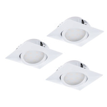 Eglo 95844 Pineda LED Einbauleuchte 3x6W schwenkbar 8,4x8,4cm Weiss