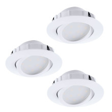 Eglo 95857 Pineda LED Einbauleuchte 3x6W schwenkbar Ø8,4cm Weiss