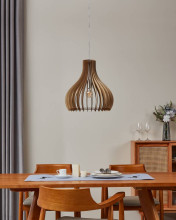 Eglo 96258 TINDORI E27 Hängeleuchte Ø380mm Ahorn