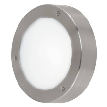 Eglo 96365 VENTO 2 LED Außen-Wand-/Deckenleuchte 5,4W Ø185mm Edelstahl Weiss Warmweiss IP44
