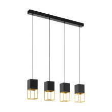 EGLO 97734 MONTEBALDO LED Pendelleuchte schwarz gold GU10 4x5W