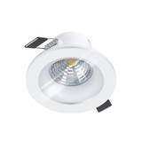 Eglo LED Einbauspot Salabate dimmbar 6W warmweiss 2700K IP44 Weiss Klar Aluminium Glas Ø9cm 98238