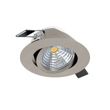 Eglo LED Einbauspot Saliceto dimmbar 4,8W warmweiss 2700K Nickel-matt Aluminium Ø9cm 98303