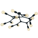 Eglo Deckenleuchte Bocadella 1 12-flammig E27 Schwarz Stahl Ø92cm 98319
