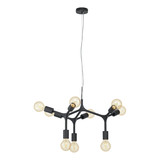 Eglo Pendelleuchte Bocadella 9-flammig E27 Schwarz Stahl Ø64cm 98346