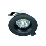 Eglo LED Einbauspot Saliceto dimmbar 4,8W warmweiss 2700K Schwarz Aluminium starr Ø9cm 98607