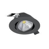 Eglo LED Einbauspot Saliceto dimmbar 4,8W warmweiss 2700K Schwarz Aluminium Ø9cm 98609