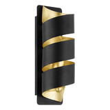 Eglo Wandleuchte Elizondo E14 Schwarz Gold Stahl 27x8cm 98755