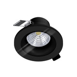 Eglo LED Einbauspot Salabate dimmbar 6W warmweiss 2700K IP44 Schwarz Klar Aluminium Glas Ø9cm 99493