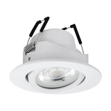 Eglo LED Einbauspot Saliceto-Z Smart dimmbar 4,7W RGB CCT warm-/tageslichtweiss 2700-6500K Zigbee Weiss Aluminium Ø9cm 99671