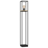 Eglo Stehleuchte Libertad E27 Schwarz Braun Stahl Holz 128,5cm 99798