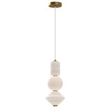 Elstead Bijou LED Pendelleuchte Altgold Opal matt