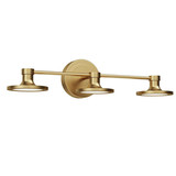 Elstead Issa LED Bad-Wandleuchte 3-flammig dimmbar IP44 warmweiss 20W Gold gebürstet Alu 52cm